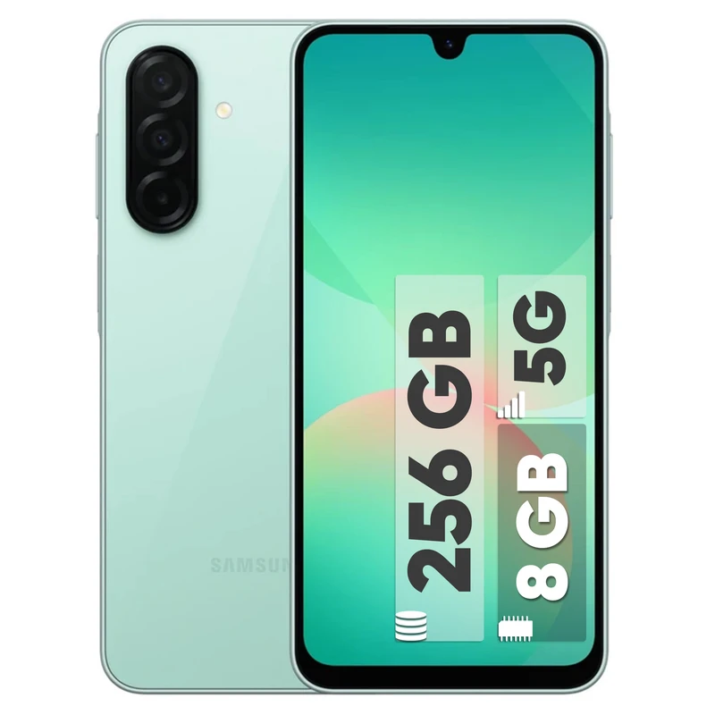 گوشی موبایل سامسونگ مدل Galaxy A26 دو سیم کارت ظرفیت 256 گیگابایت و رم 8 گیگابایت همرا شاژر 25 وات-کاور-گلس